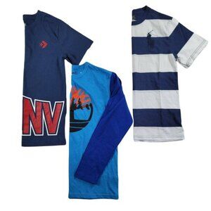 Converse, Timberland & Polo Ralph Lauren Boys T-Shirt Bundle Size M Stylish NWT